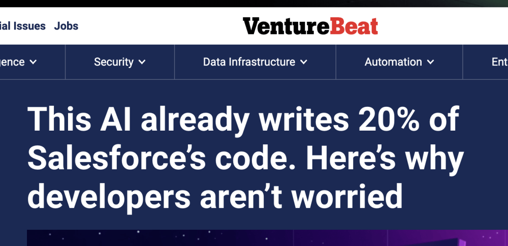 Salesforce: 20% of All New Code Is Already Written With AI - SaaStr